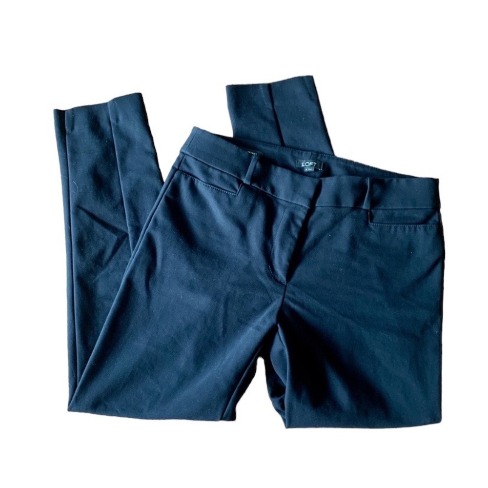 Black straight leg LOFT pant